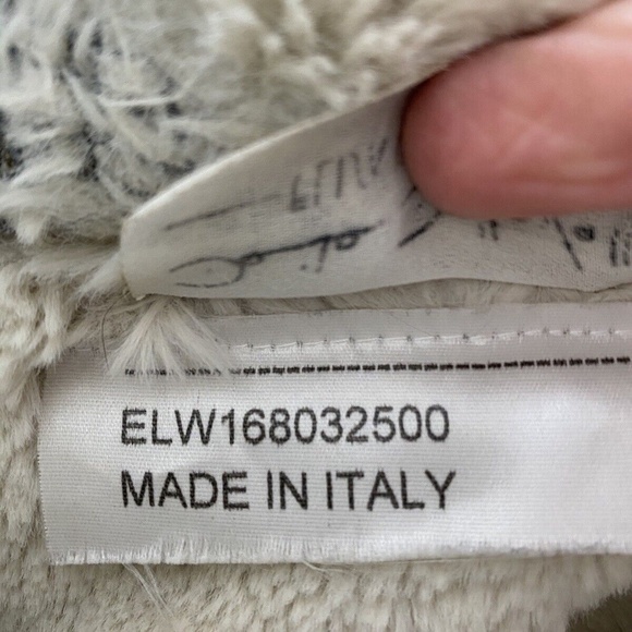 Elisa Cavaletti Daniela Dallavalle teddy jacket sz S beige Made in Italy - Picture 7 of 14